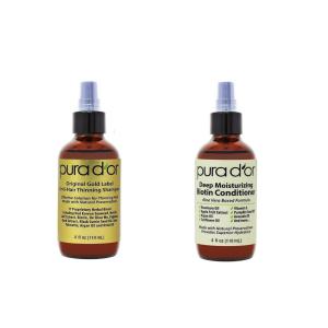 PURA D’OR Anti-Thinning Biotin Shampoo & Conditioner Original Gold Label Set (16oz x2) – CLINICALLY TESTED Formula for Volume, Strength & Thicker-Looking Hair – Helps Reduce Breakage For Women & Men | Deep Moisturizing, Conditioner, CLINICALLY TESTED, Effective Results, Hair Thickening, Product(4 Fl Oz (Pack of 2))