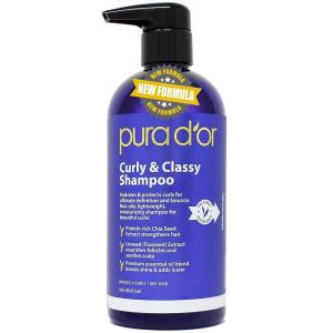 PURA D’OR Curly & Classy Shampoo & Conditioner Set for Defined Curls – Nourishing Formula with Argan, Castor, Geranium, Coconut & Kukui Seed Oils(Shampoo)