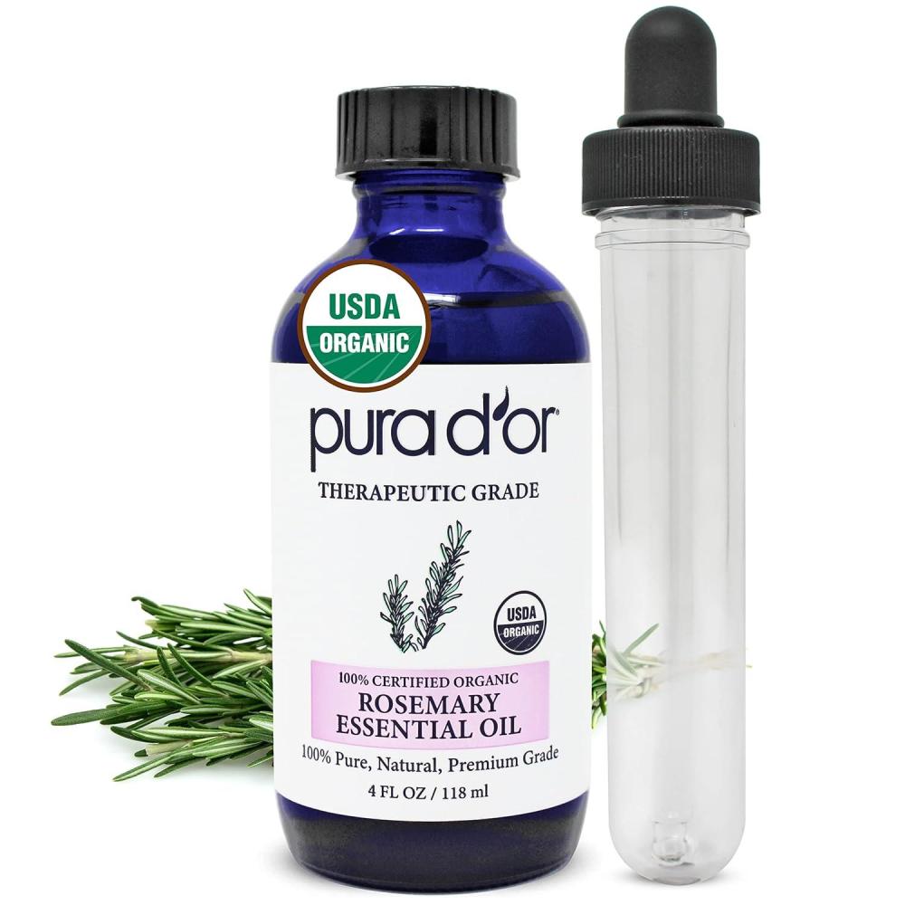 image:imagePURA DOR Organic Ylang Ylang Essential Oil 4oz with Glass Dropper 100 Pure amp Natural Therapeutic Grade for Hair Body Skin Aromatherapy Diffuser Relaxation Massage Mood Antioxidant SupportRosemary