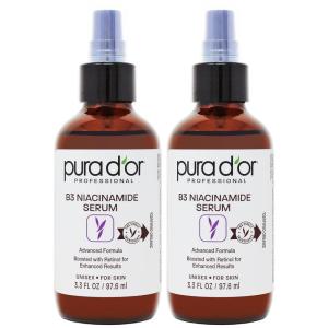 PURA D’OR 3.3 Oz B3 Niacinamide Advanced Facial Serum – Skin Care Formula with Retinol For Wrinkles, Hydration & Radiant Complexion – All Skin Types, Hypoallergenic – Women & Men(3.3 Ounce (Pack of 2))