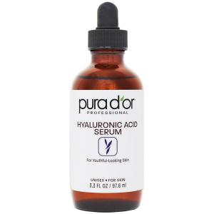 PURA D’OR 3.3 Oz Hyaluronic Acid Serum For Deep Hydration – Anti-Aging, Plumping & Moisturizing Formula For Smooth, Supple Skin – Natural Skincare Boost – Fine Lines & Wrinkle Reducer – Travel Size(3.3 Fl Oz (Pack of 1))